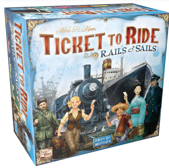 Ticket to Ride Rails & Sails Board Game - Train Route-Building Strategy Game, Fun Family Game for Kids & Adults, Ages 10+, 2-5 Players, 90-120 Minute Playtime, Made by Days of Wonder