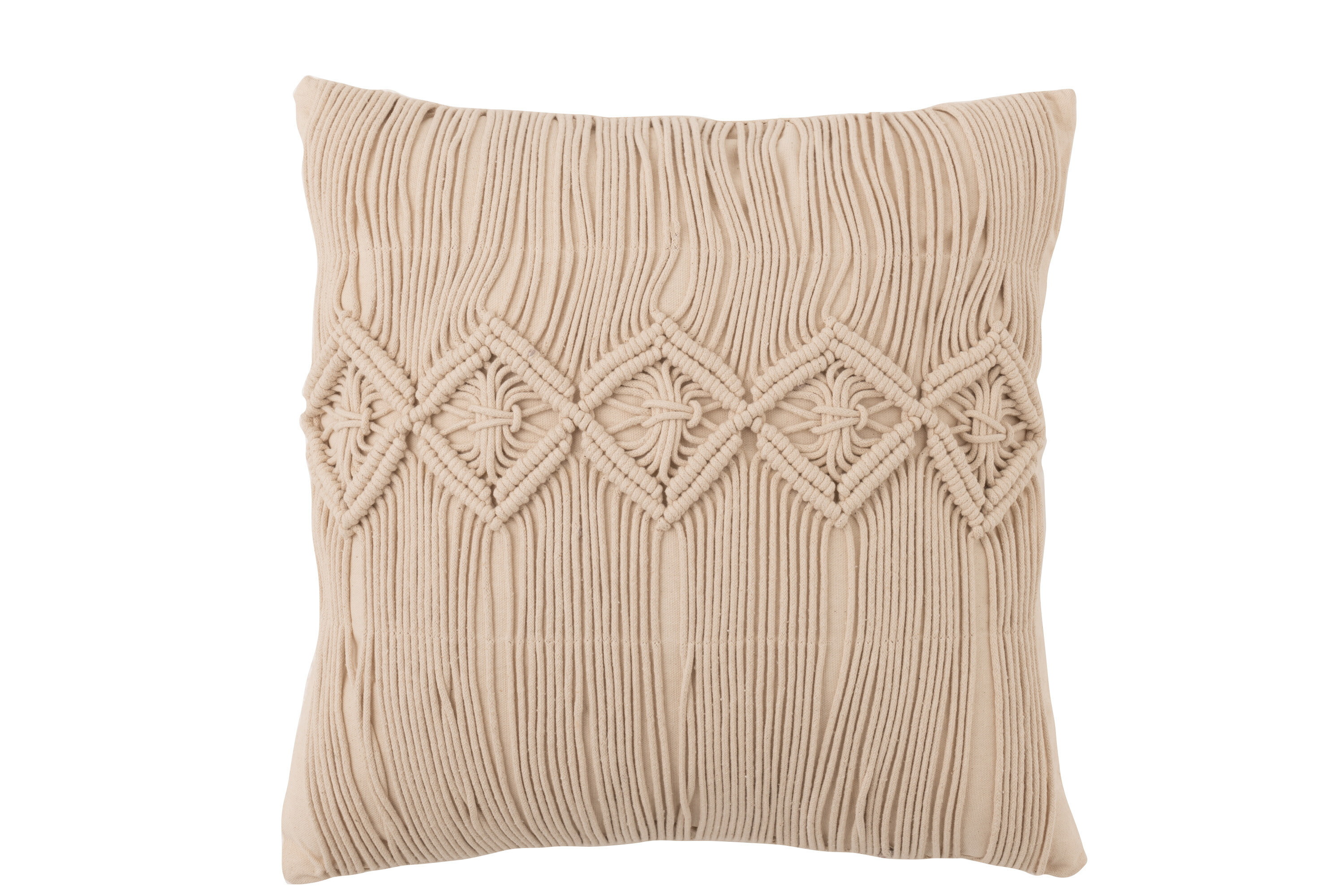 J-LINE Подушка декоративна Cotton Cotton Beige Large