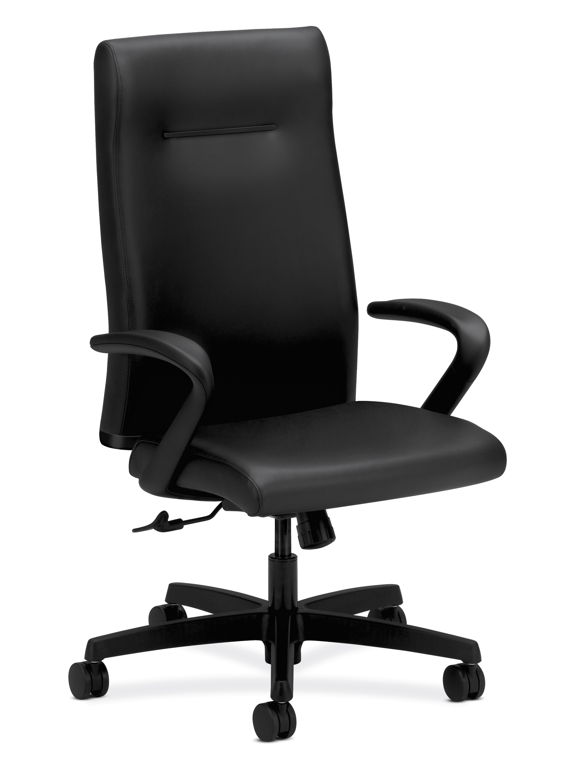 HON® Ignition Executive High-Back Chair, Black Leather