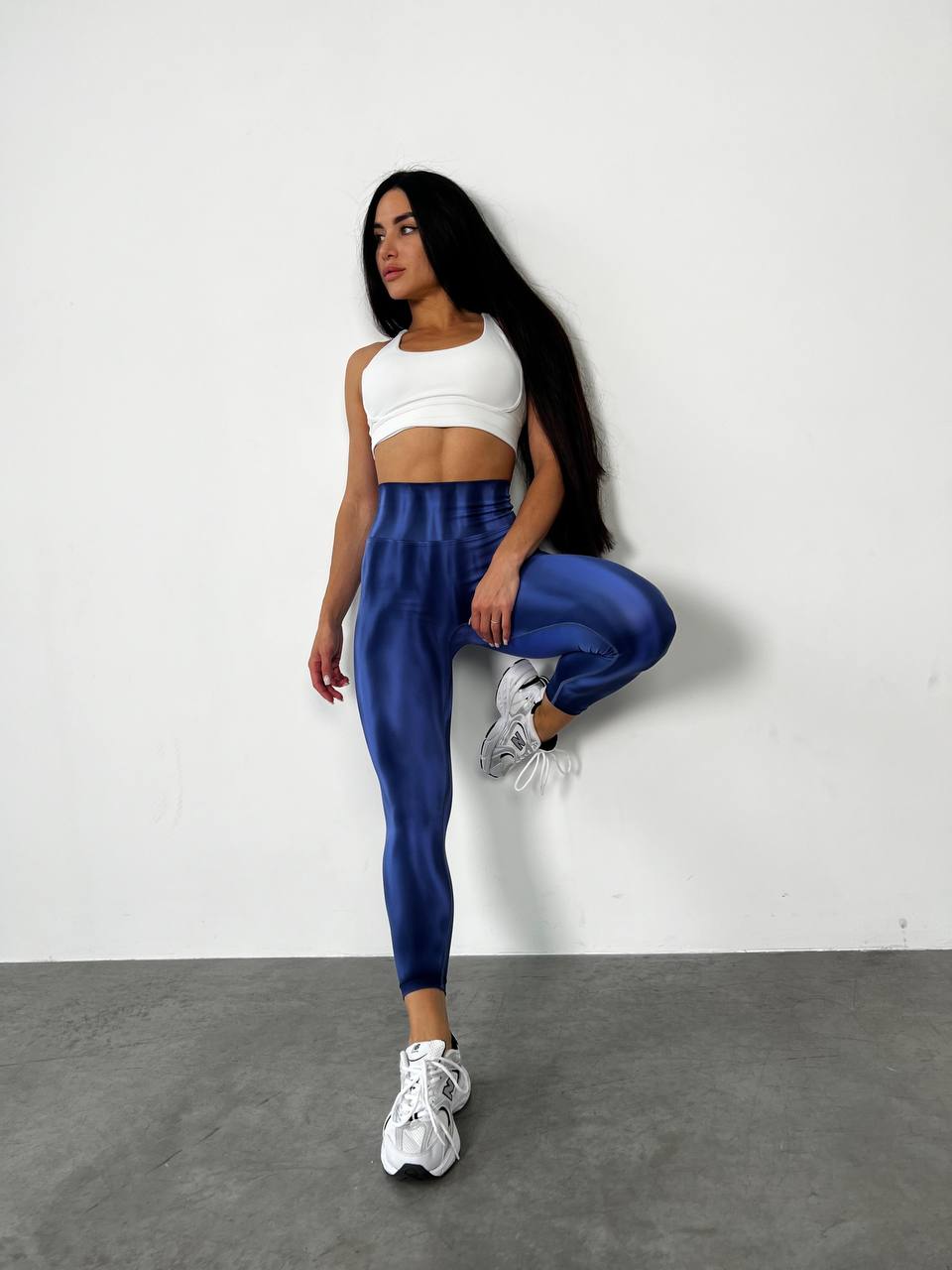 Легінси з 3D пуш-ап ефектом в синьому кольорі