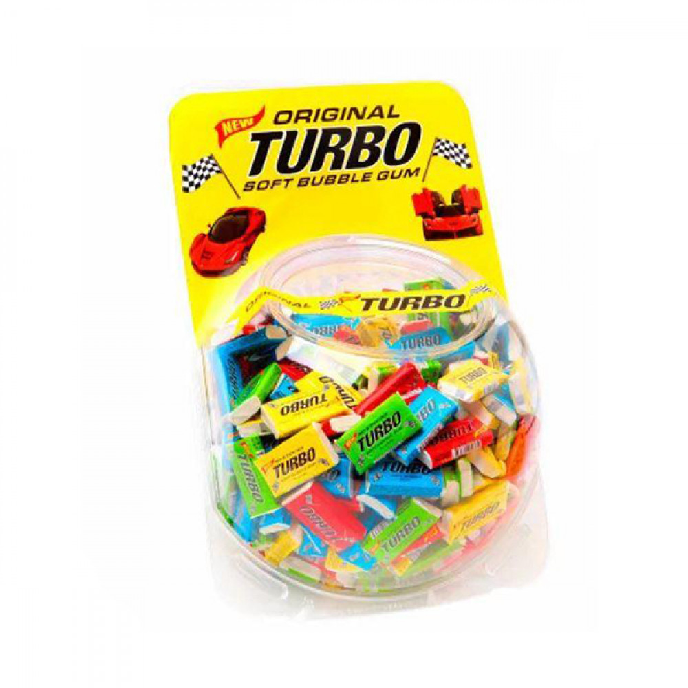 Жувальна гумка Turbo з вкладишем в банці