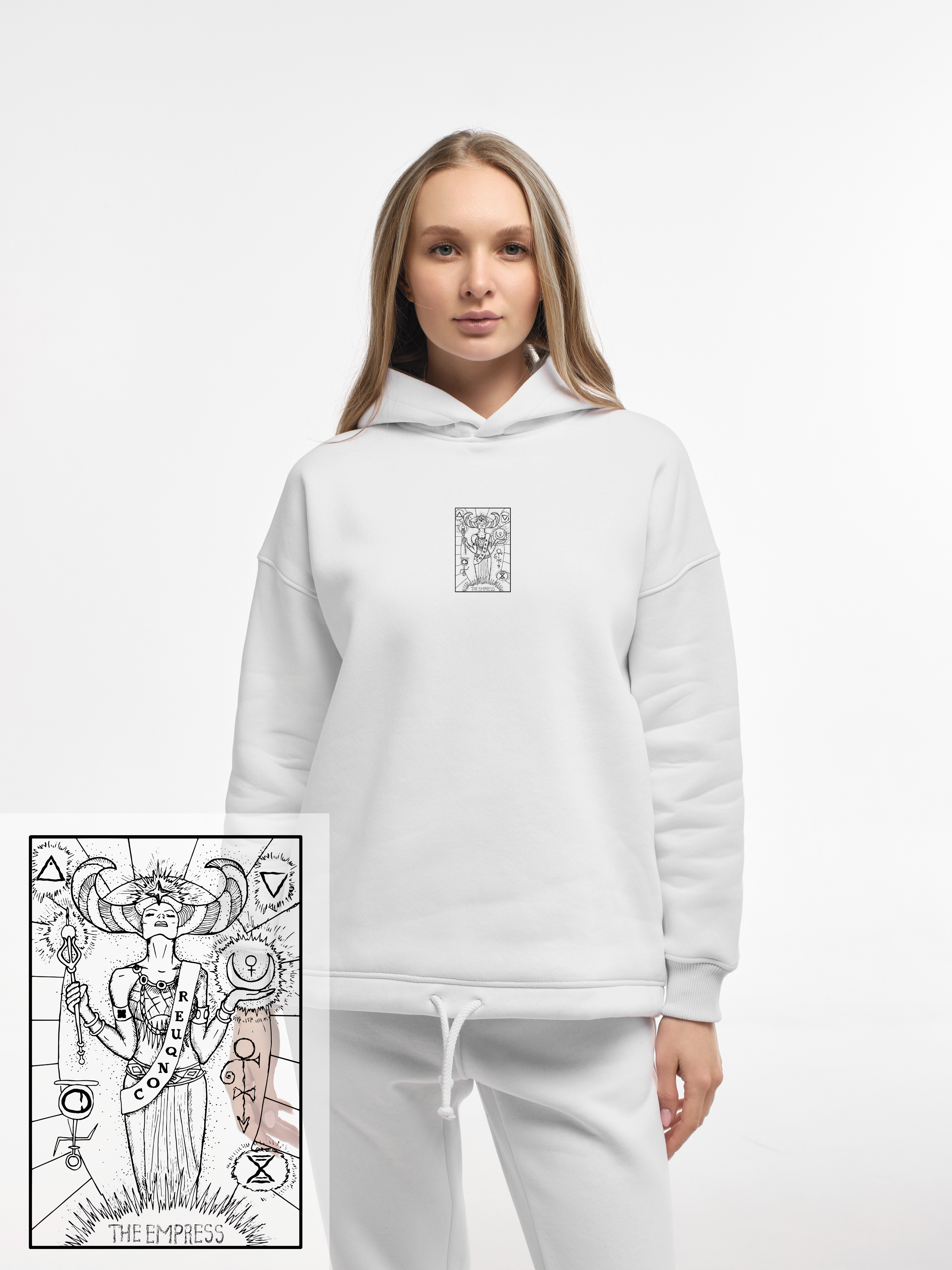 HOODIE TAROT "THE EMPRESS" | LACE | WHITE EMOTION | XH2