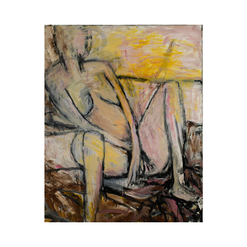 8. Body series. Nude woman sitting with arms crossed in front