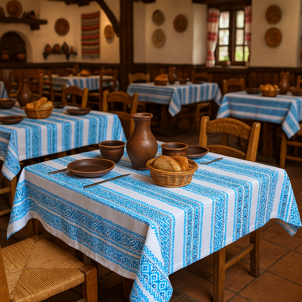 Скатертина вишиванка  для  кафе "Моя Україна "