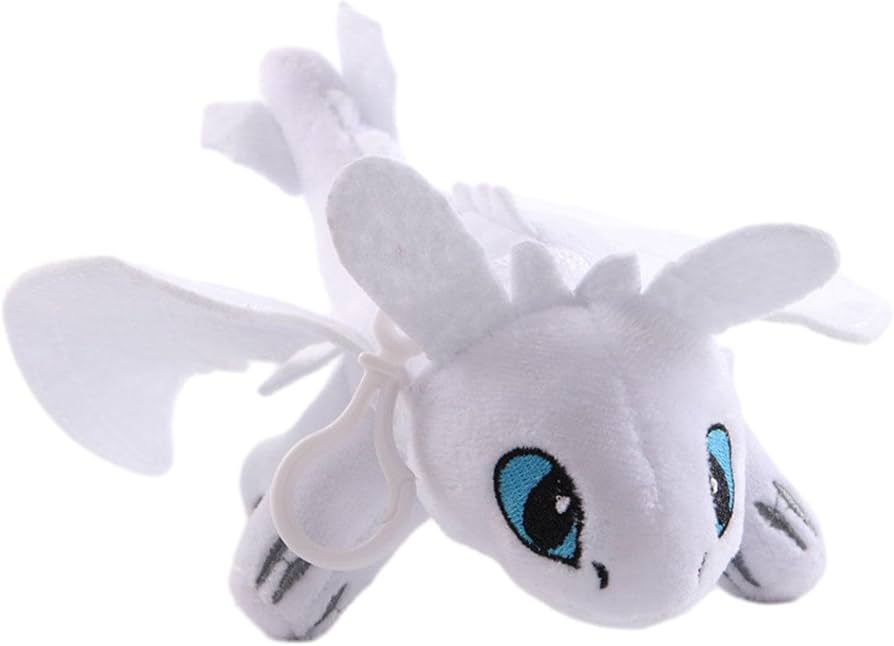 Іграшка на авто Беззубик, Дракончик присоска для кріплення на даху автомобіля, 20 см, білий