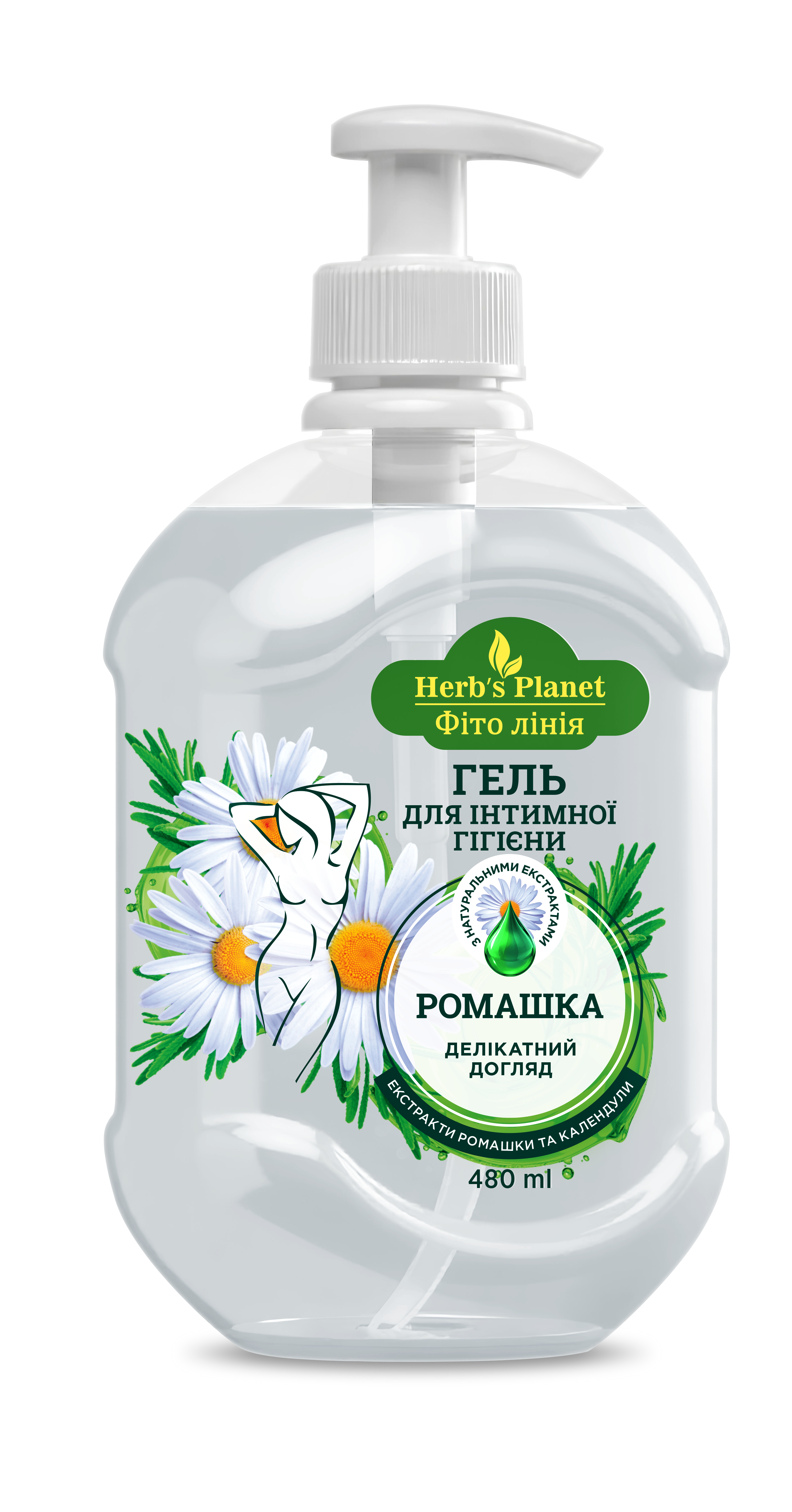 Гель для інтимної гігієни «Фіто лінія» Herb`s Planet, Ромашка 480 мл