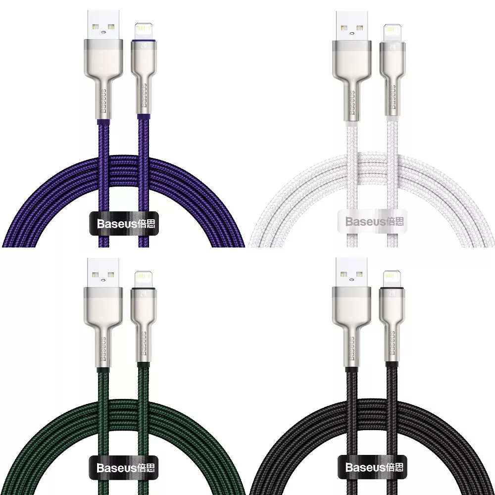 Кабель Baseus Cafule Metal Lightning 2.4A (1m)