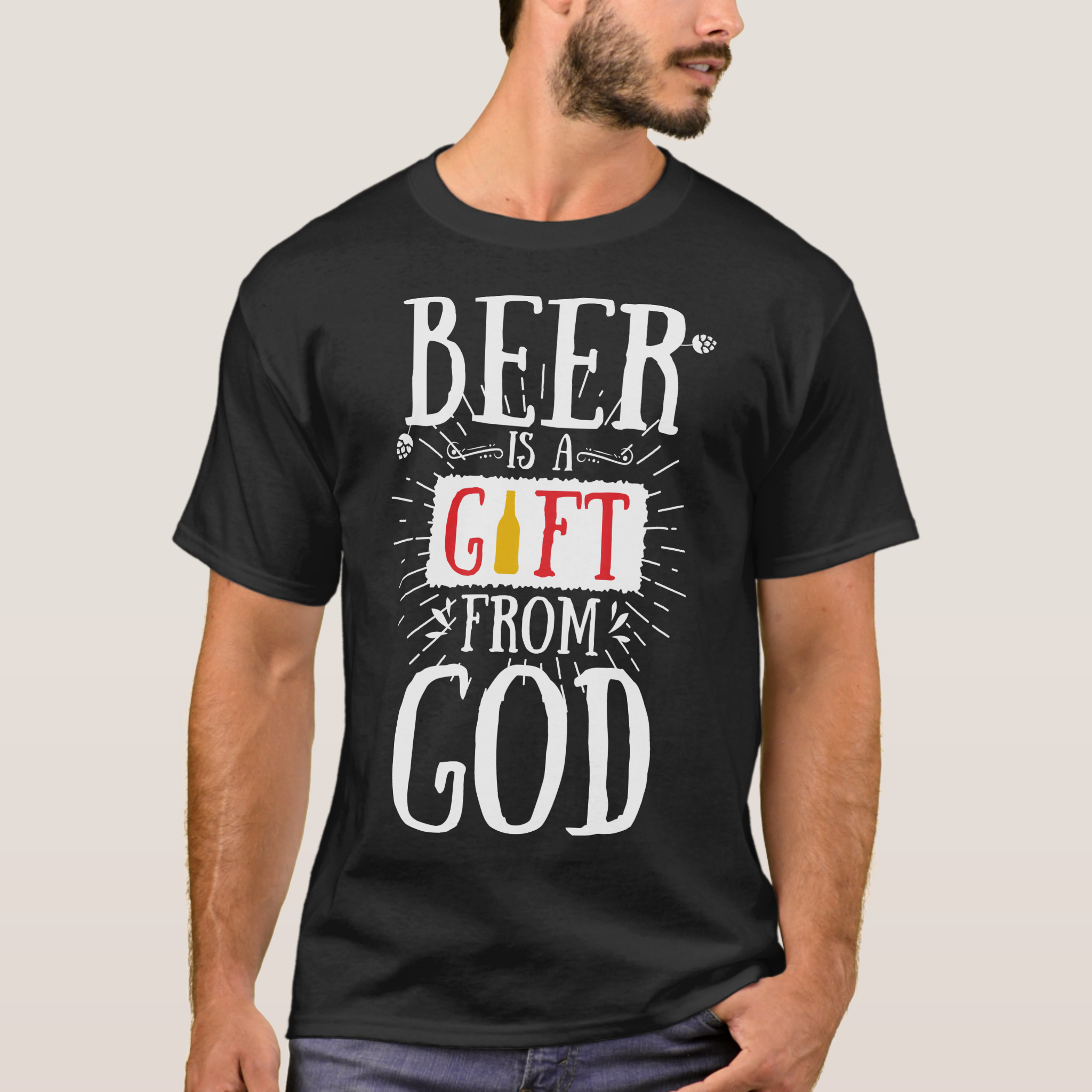 Футболка "Beer is a Gift from God"