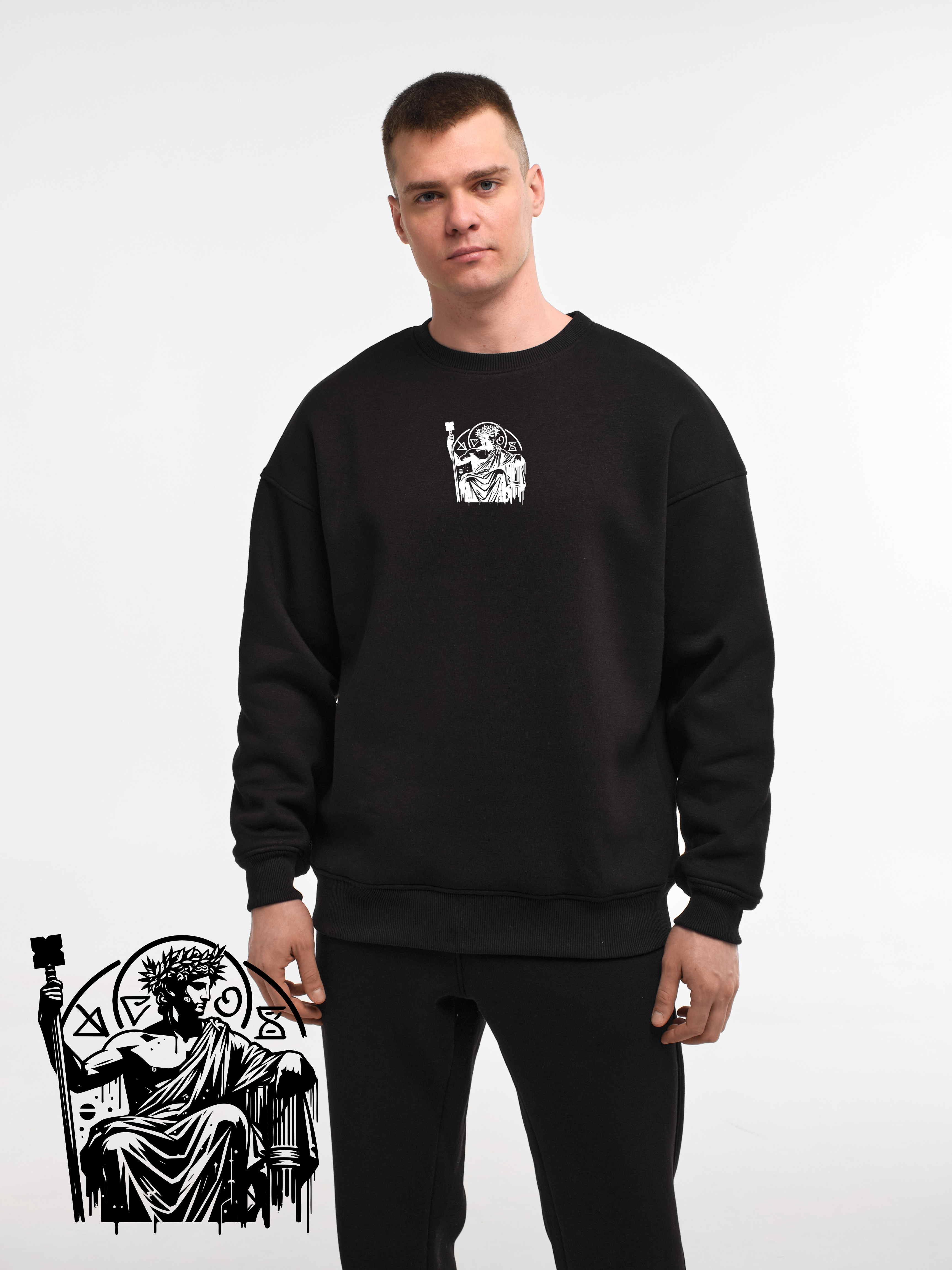 SWEATSHIRT "HERMES" | BLACK EMOTION | XS1