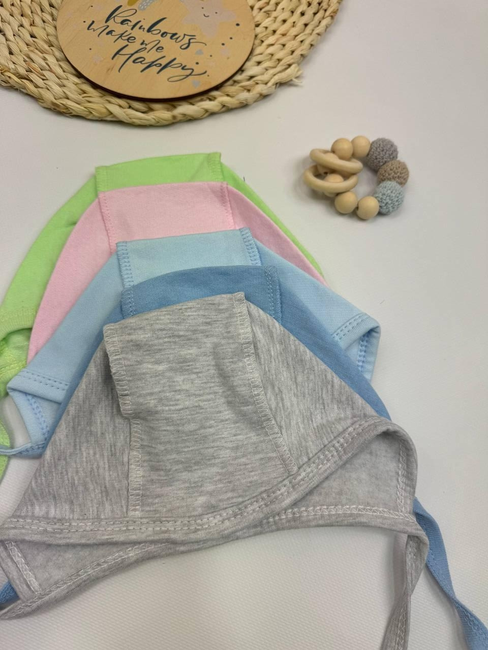 Чепчик теплий з футеру для новонароджених