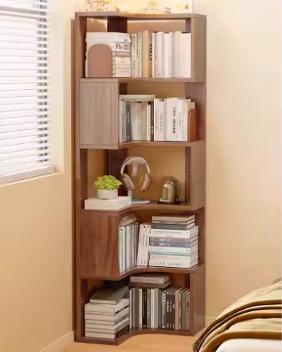 Стелаж для книг та декору, полиця для книг, кутовий стелаж 450/450/1608 мм.