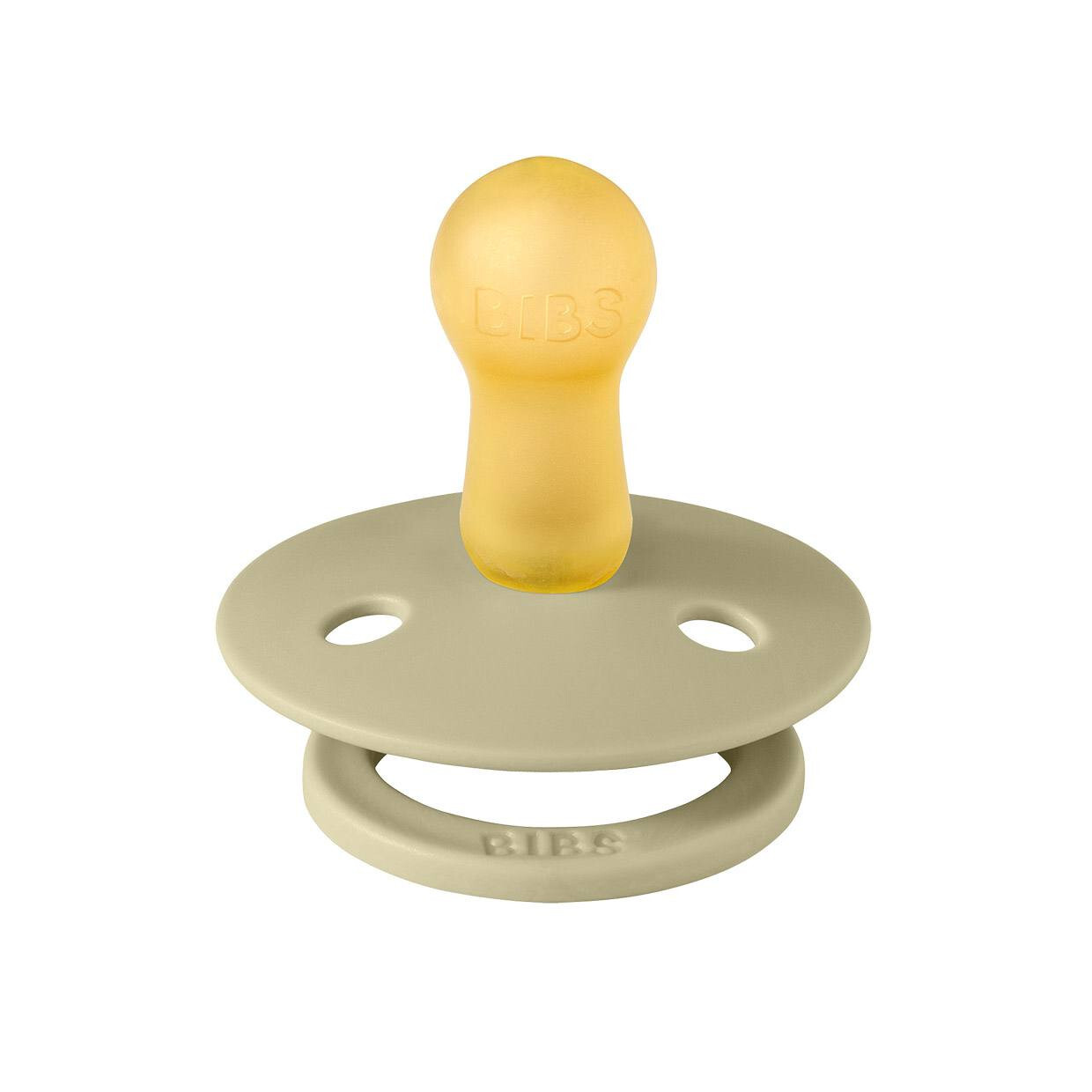 Пустушка BIBS Colour Latex Round (кругла) – Khaki - 0-6 міс.