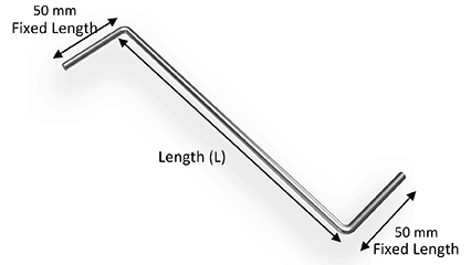 Z-Shaped Wire Wall Tie