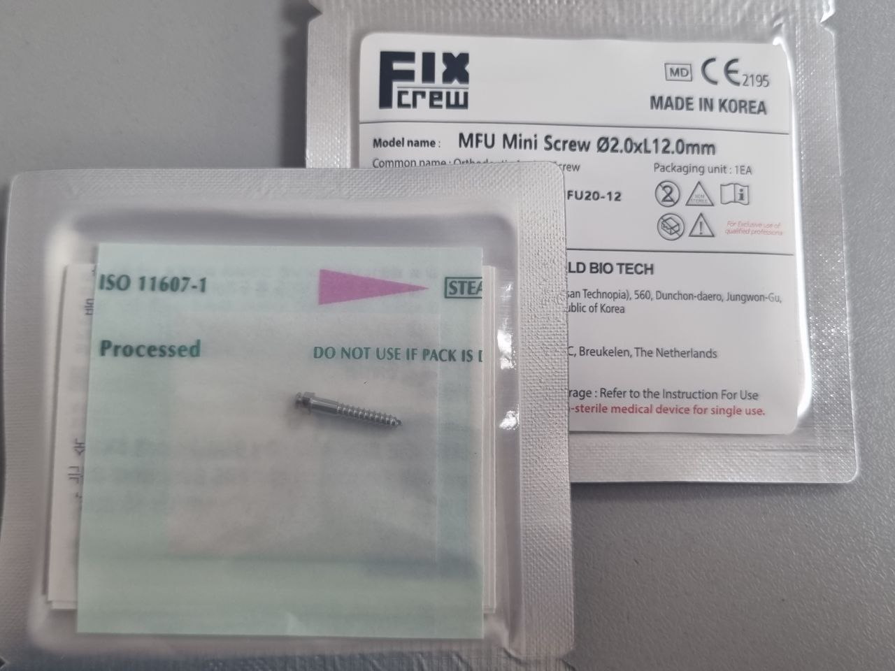 Мікроімплант ортодонтичний WBT MFU 2x12 мм з полірованою шийкою