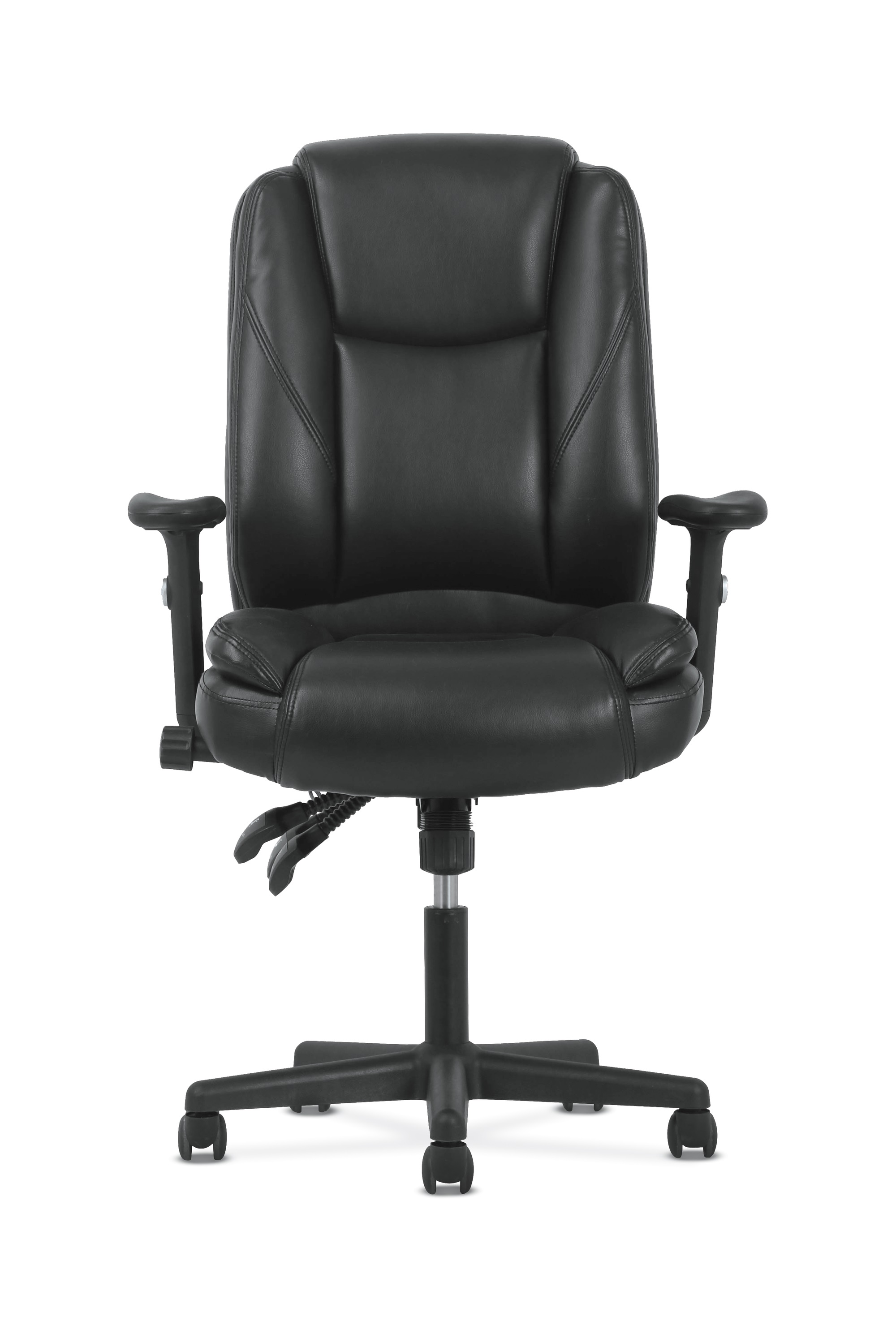 Sadie High-Back Task Chair, Black Leather