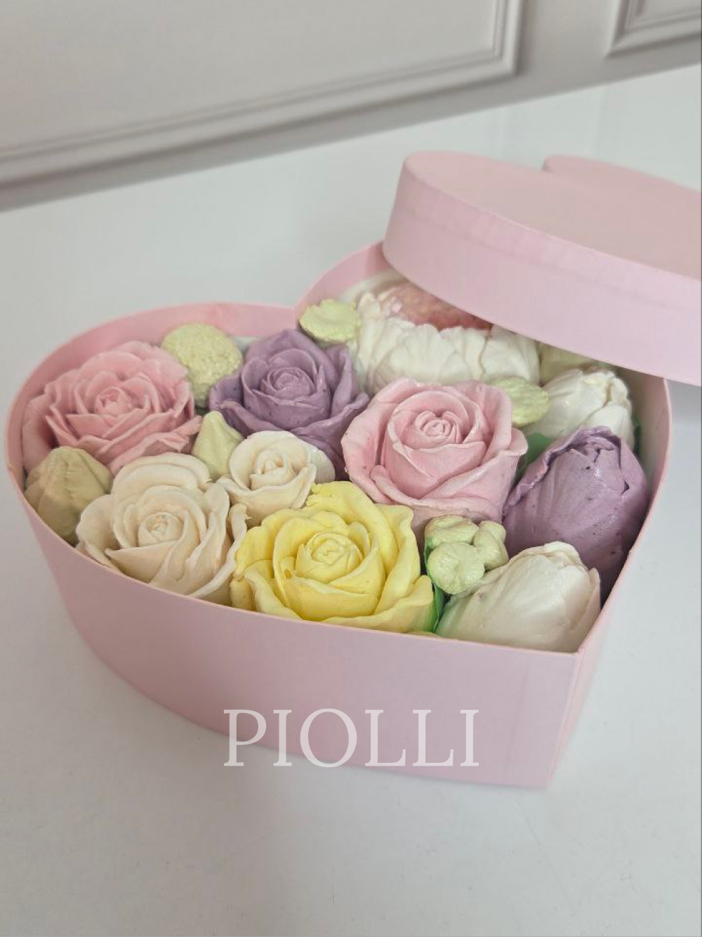 Коробка зефіру серце D20