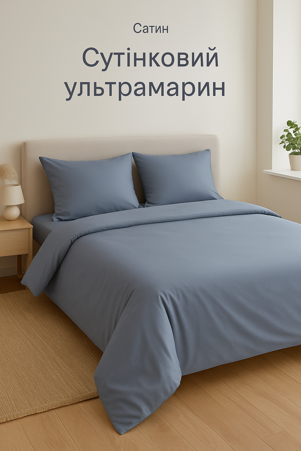 Постільна білизна сатін "Сутінковий ультрамарін"