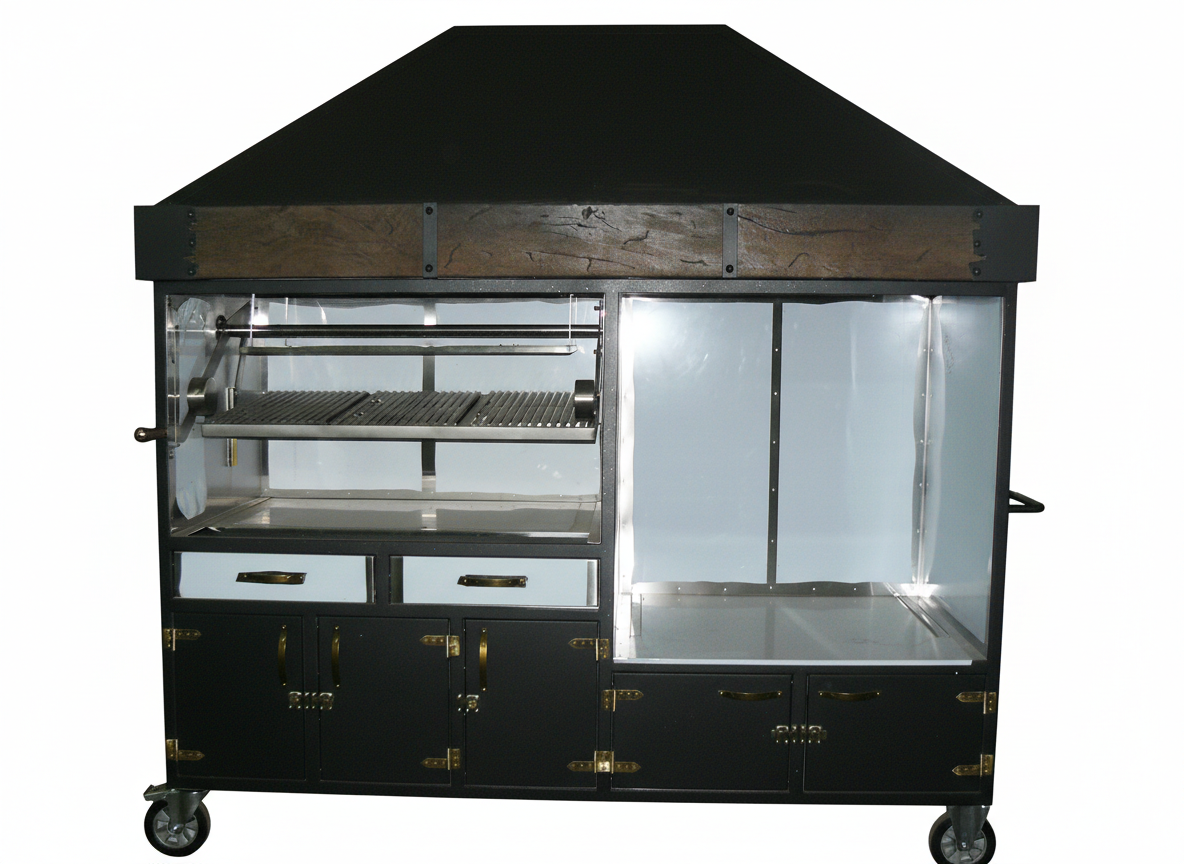 Мангальний комплекс BBQ 2600х800х2500 мм (в комплекті з хоспером)