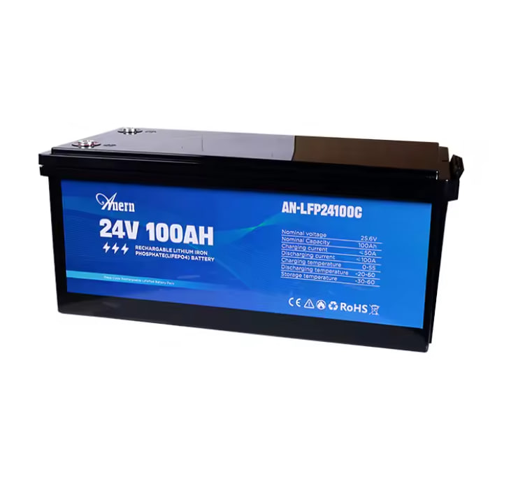 Акумулятор LiFePO4 24V ANERN AN-LFP24100 100Ah (BMS 100/80) пластик