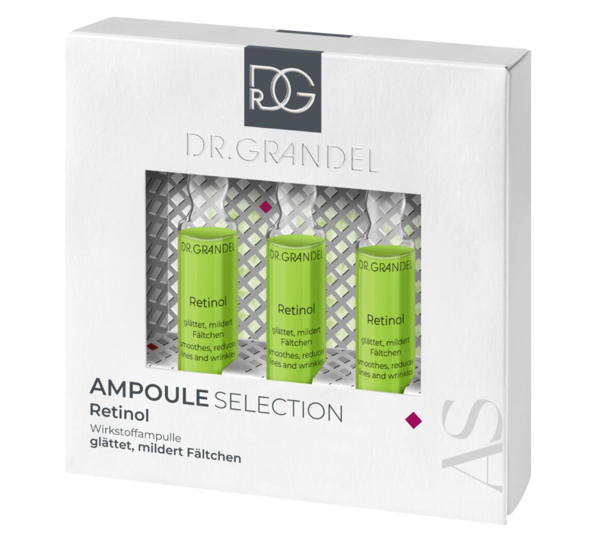 Ампули для регенерації та відновлення молодості шкіри Dr. Grandel Retinol, 3 х 3 мл