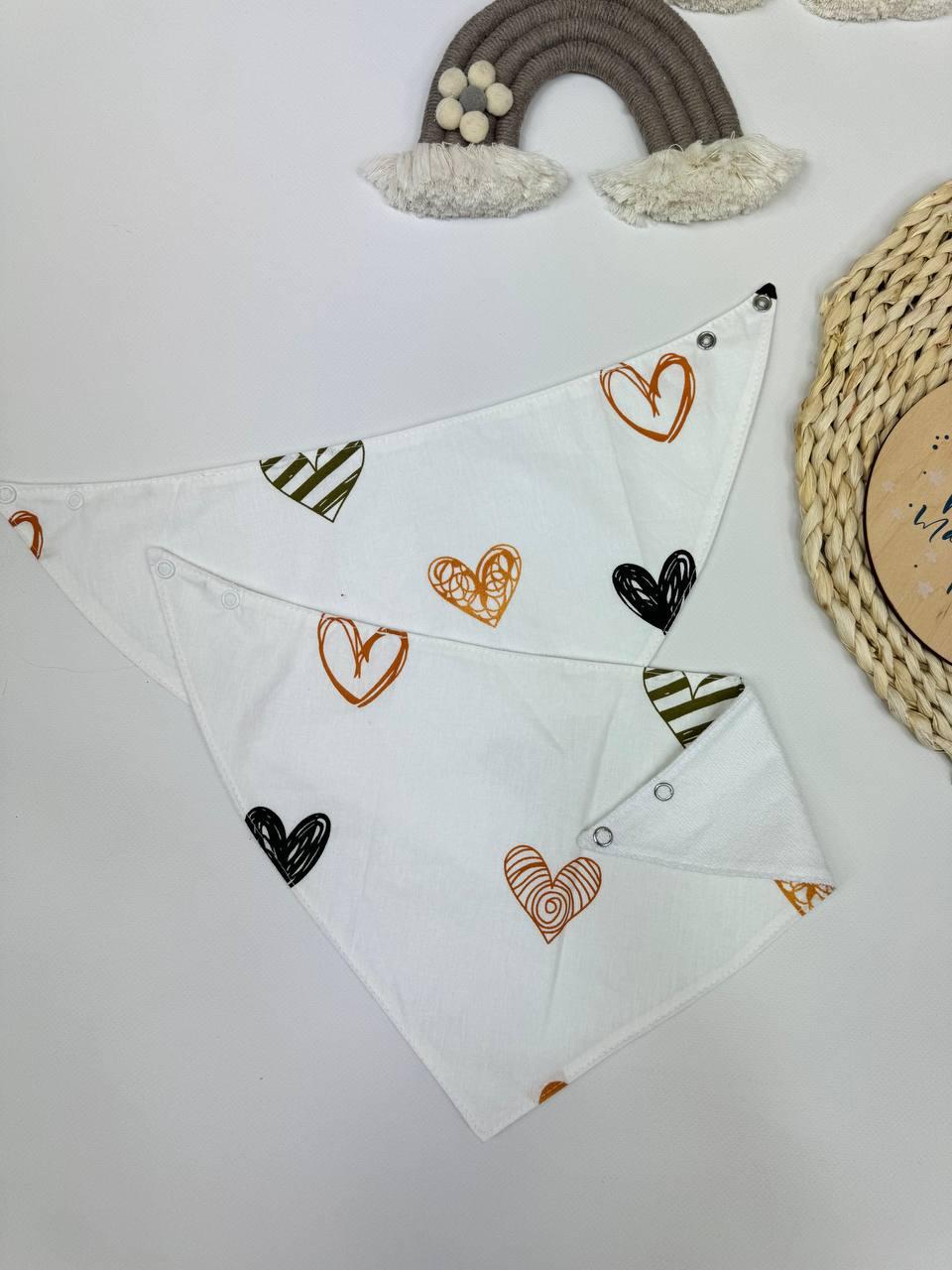 Непромокальний двосторонній слинявчик на кнопках