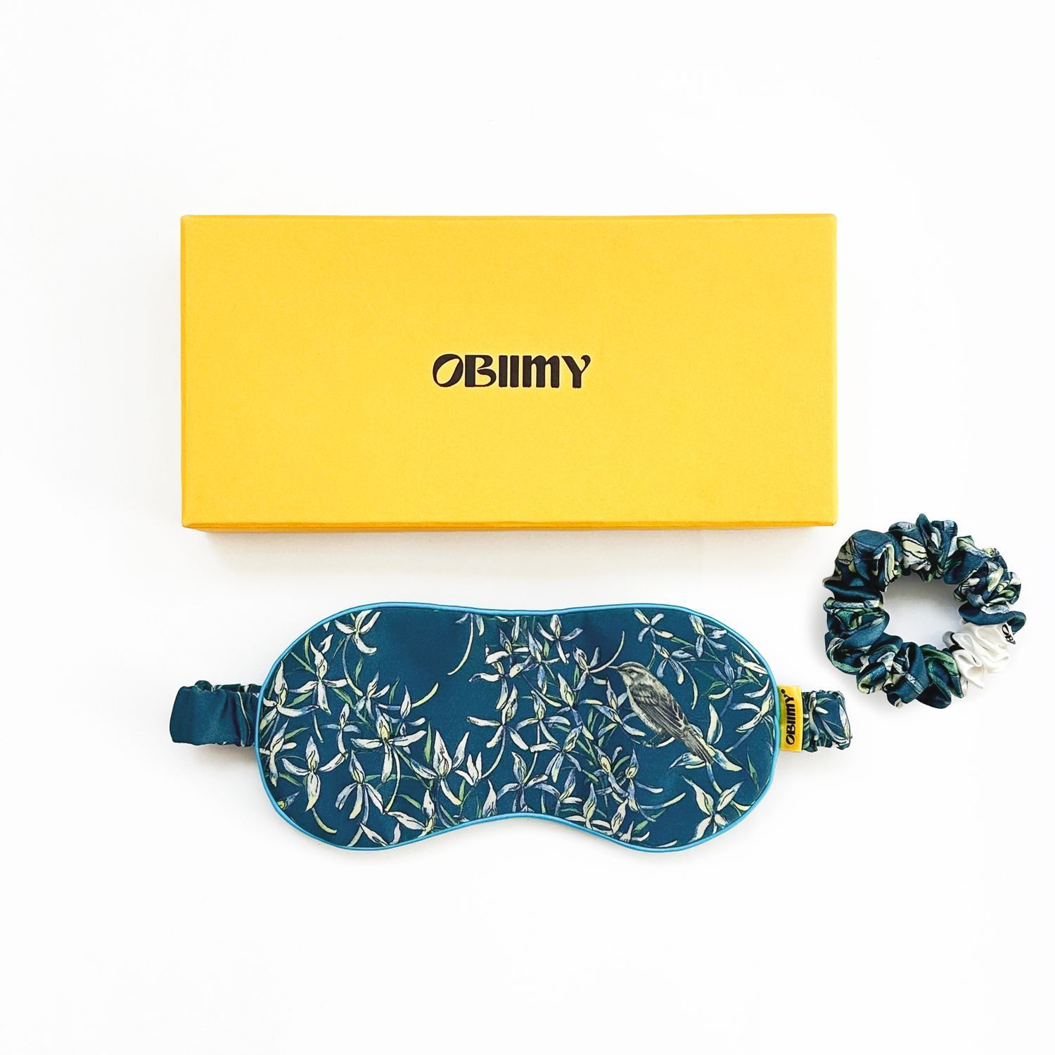 Маска для сну та шовкова резинка для волосся «Мелодія двох»