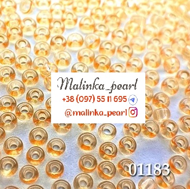 Бісер помаранчевий, кристальний