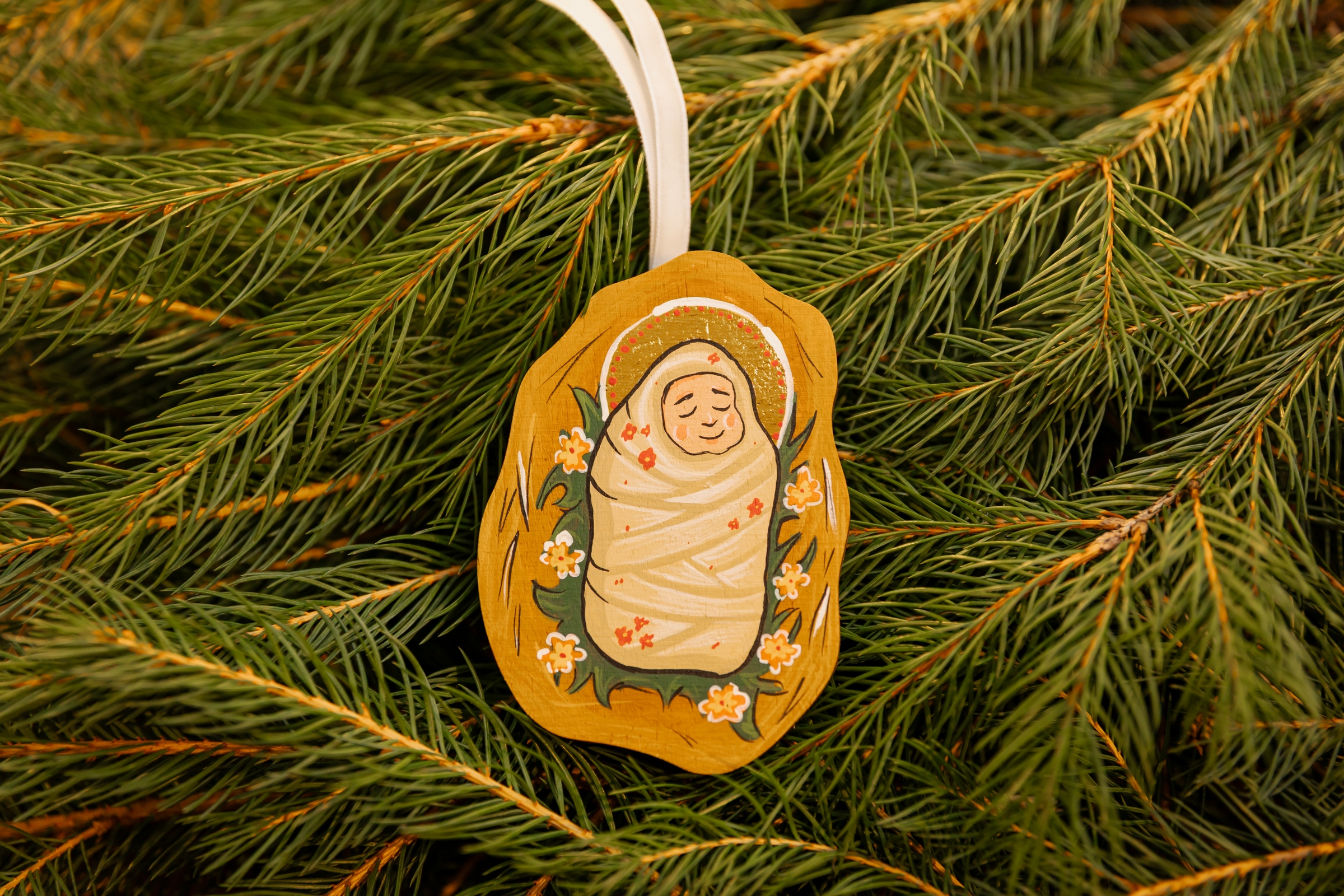 Маленький Ісусик, підвіска на ялинку, 8*6 см