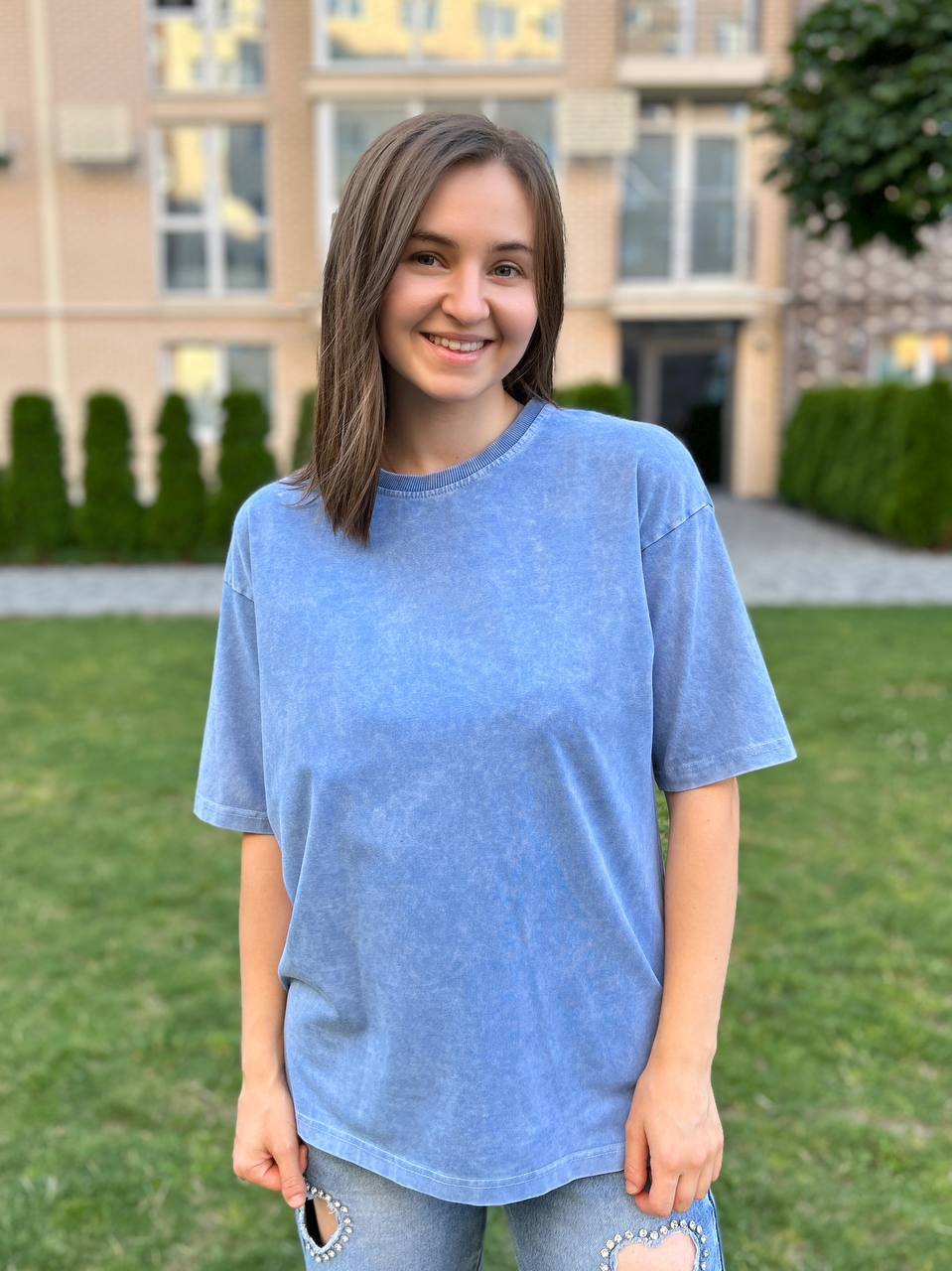 ФУТБОЛКИ ОВЕРСАЙЗ ВАРЕНІ БЛАКИТНІ