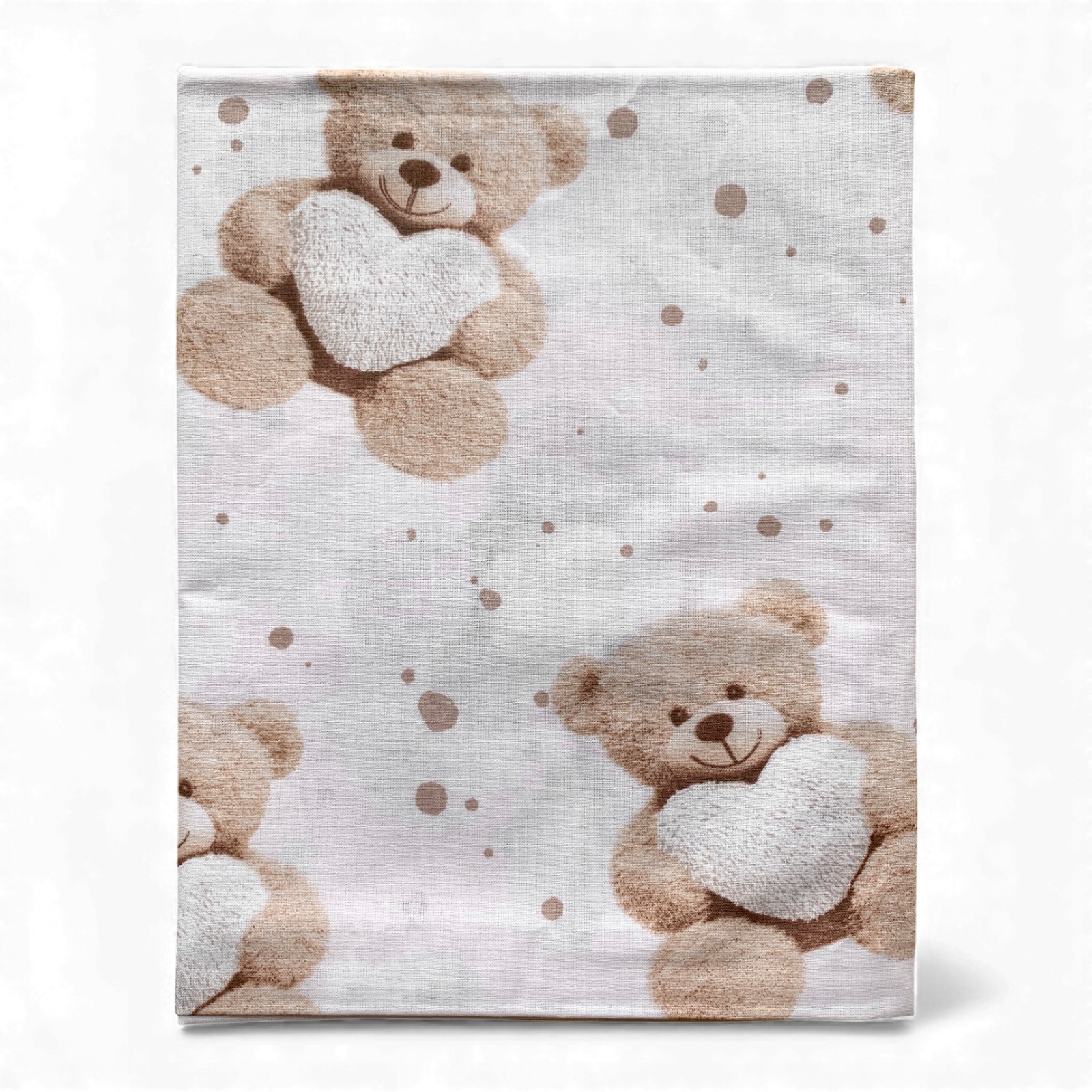 Пелюшка бавовняна 100 х 80 см Ведмедик з сердечком