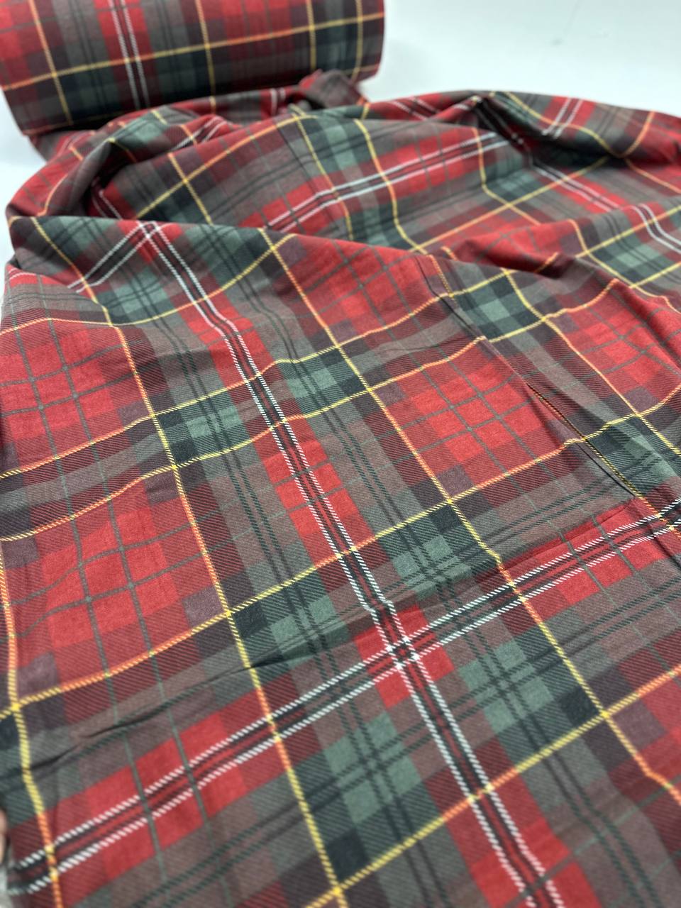Постільний комплект Фланель преміум Тартан зелений