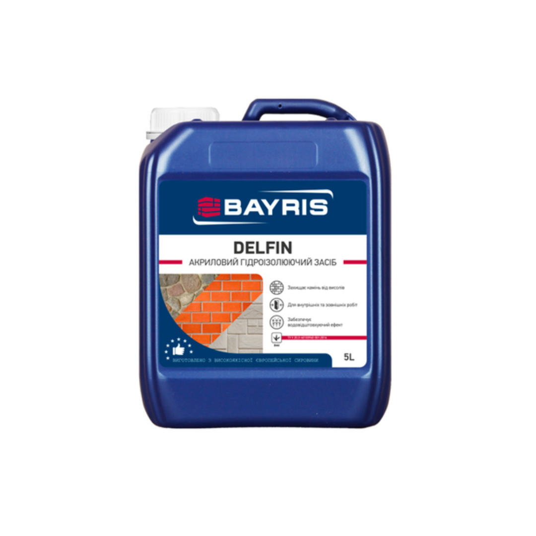 Акриловий гідроізолюючий засіб Дельфін BAYRIS 5 л