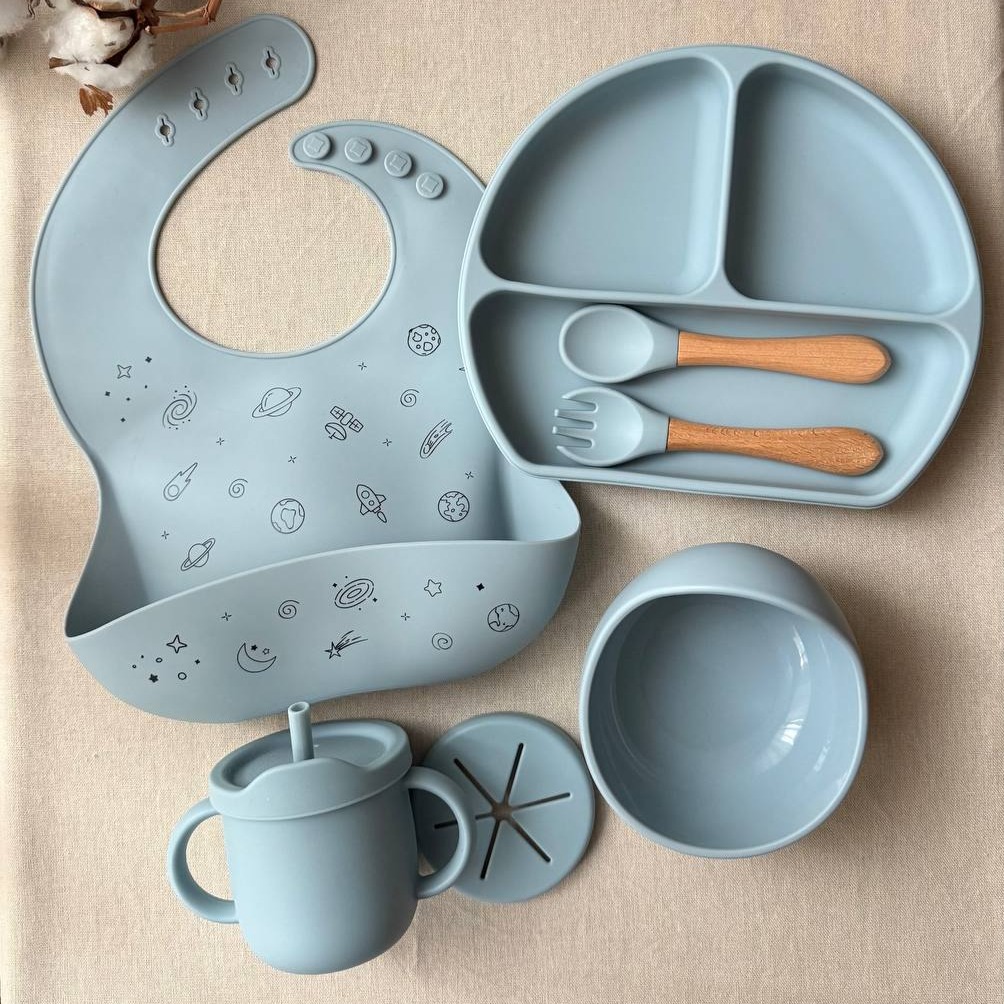 Набір силіконового посуду 5 позицій "Океан"