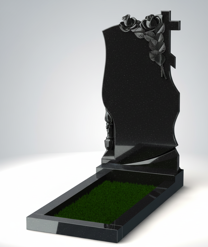 З хрестом, трояндами і свічкою