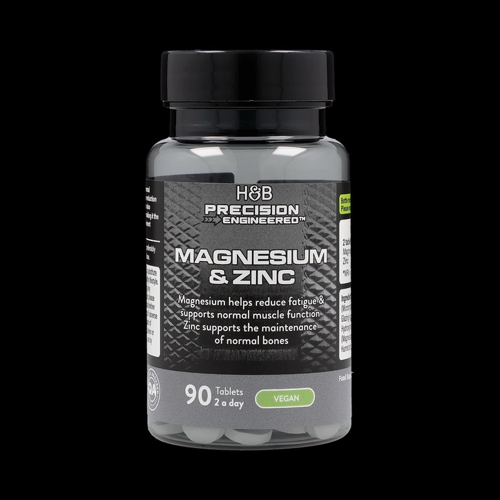 H&B Precision Engineered Magnesium & Zinc — таблетована формула для підтримки м’язів, енергії та загального здоров’я.