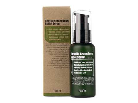 Purito - Centella Green Level Buffet Serum - зволожуюча сироватка для для відновлення шкіри з екстрактом азіатської центелли (49%) 60 мл