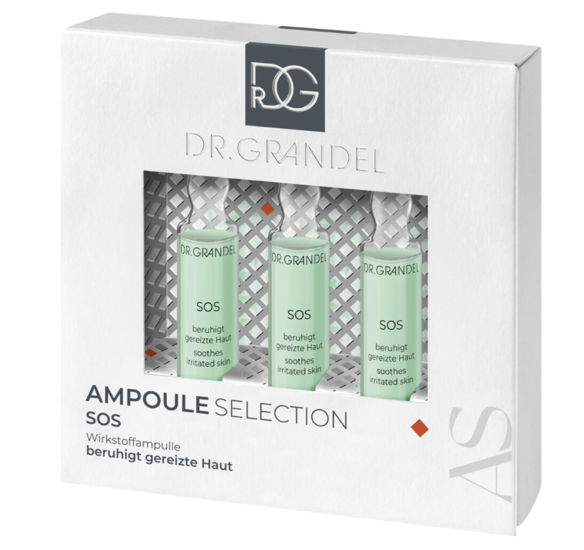 Ампули з протизапальною, заспокійливою та розгладжуючою дією Dr. Grandel SOS, 3 х 3 мл