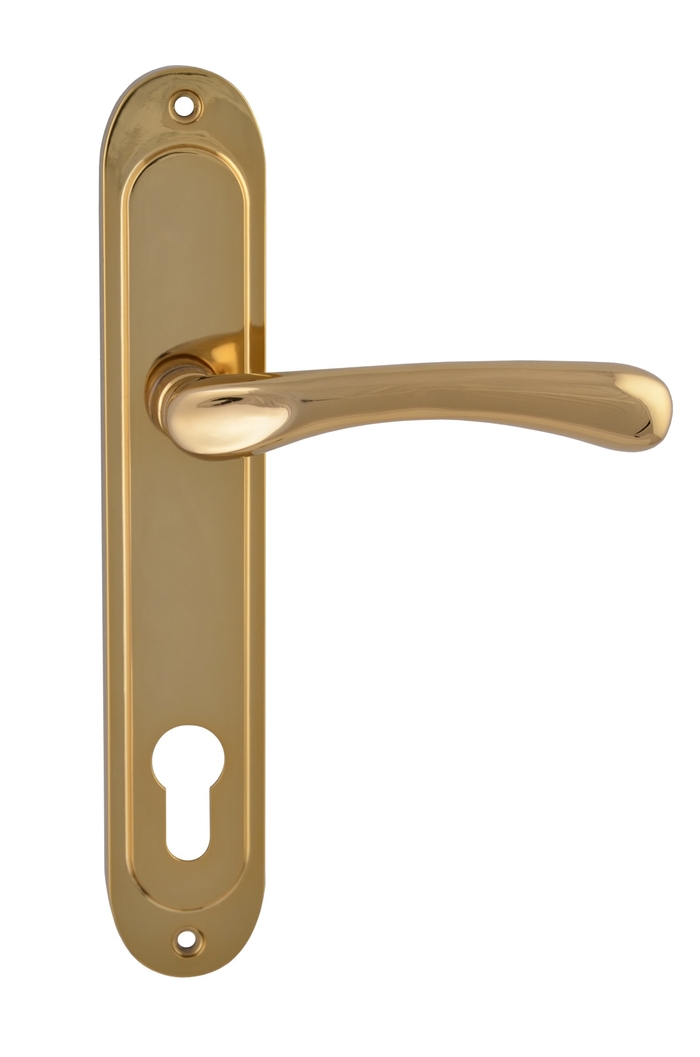Дверна ручка на планці під ключ (85 мм) SIBA Palermo, темне золото