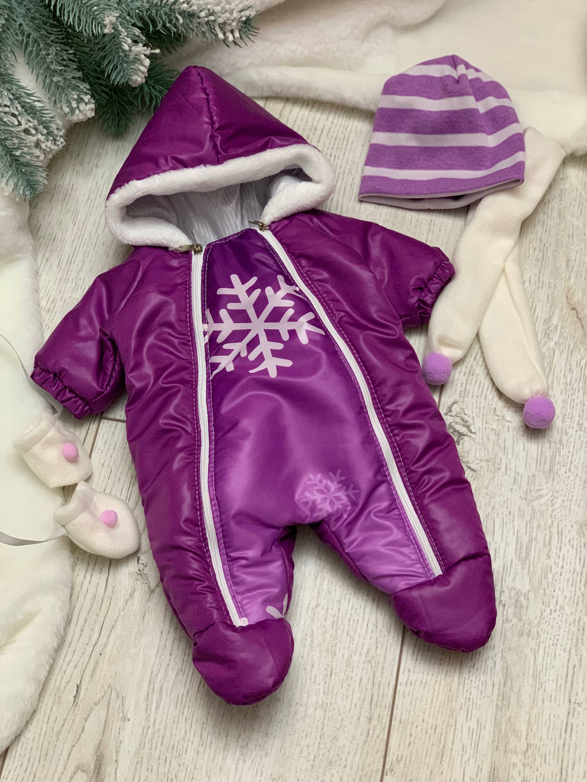 Зимовий одяг ❆ для Baby Born: суцільний комбінезон в сніжинки ❆