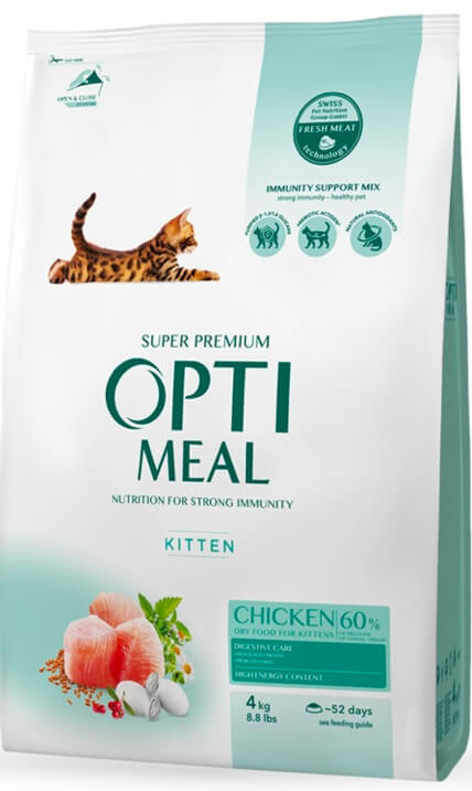 Оптіміл сухий корм для кошенят - курка 4 кг
