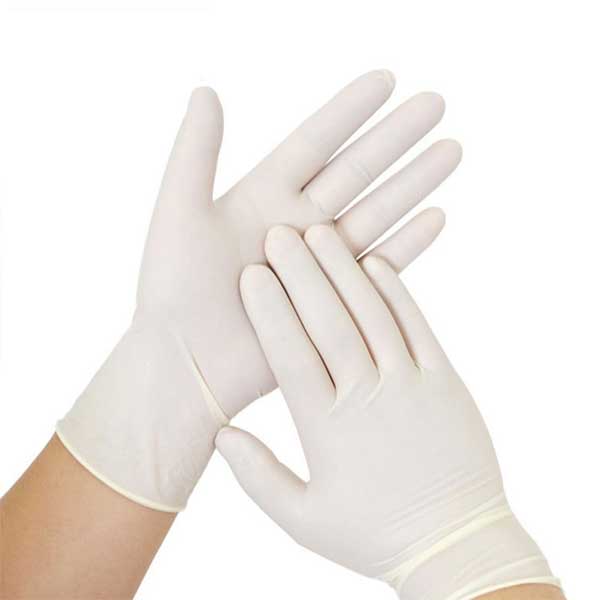 Disposable latex examination glove