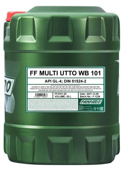Гідро-трансмісійна олива для тракторів FANFARO MULTI UTTO WB 101  20л