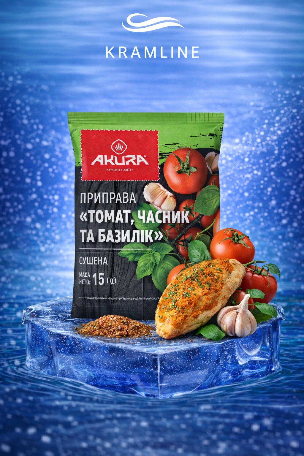 Приправа Томат, часник, базилік "ТМ Акура"