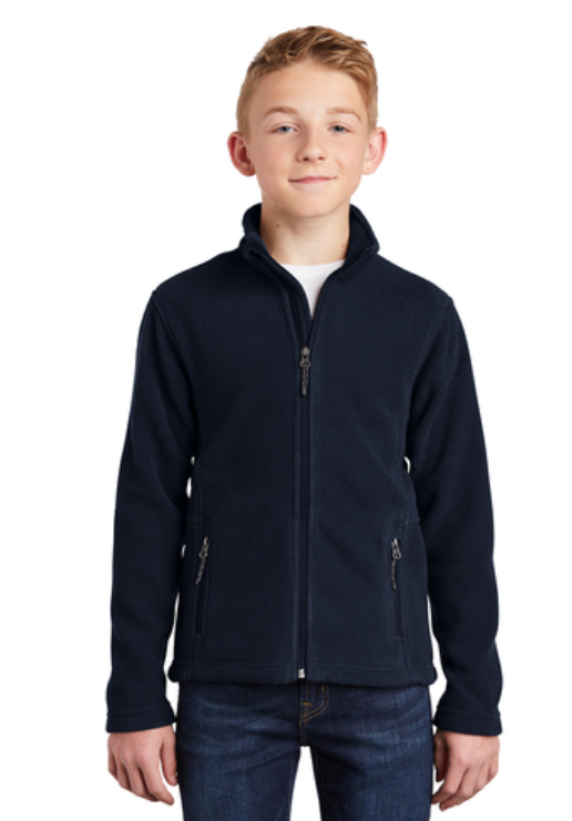 Navy Fleece Zip Up Jacket