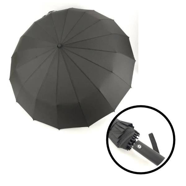 Чоловіча складана парасолька-автомат із прямою ручкою від Frei Regen, на 16 спиць