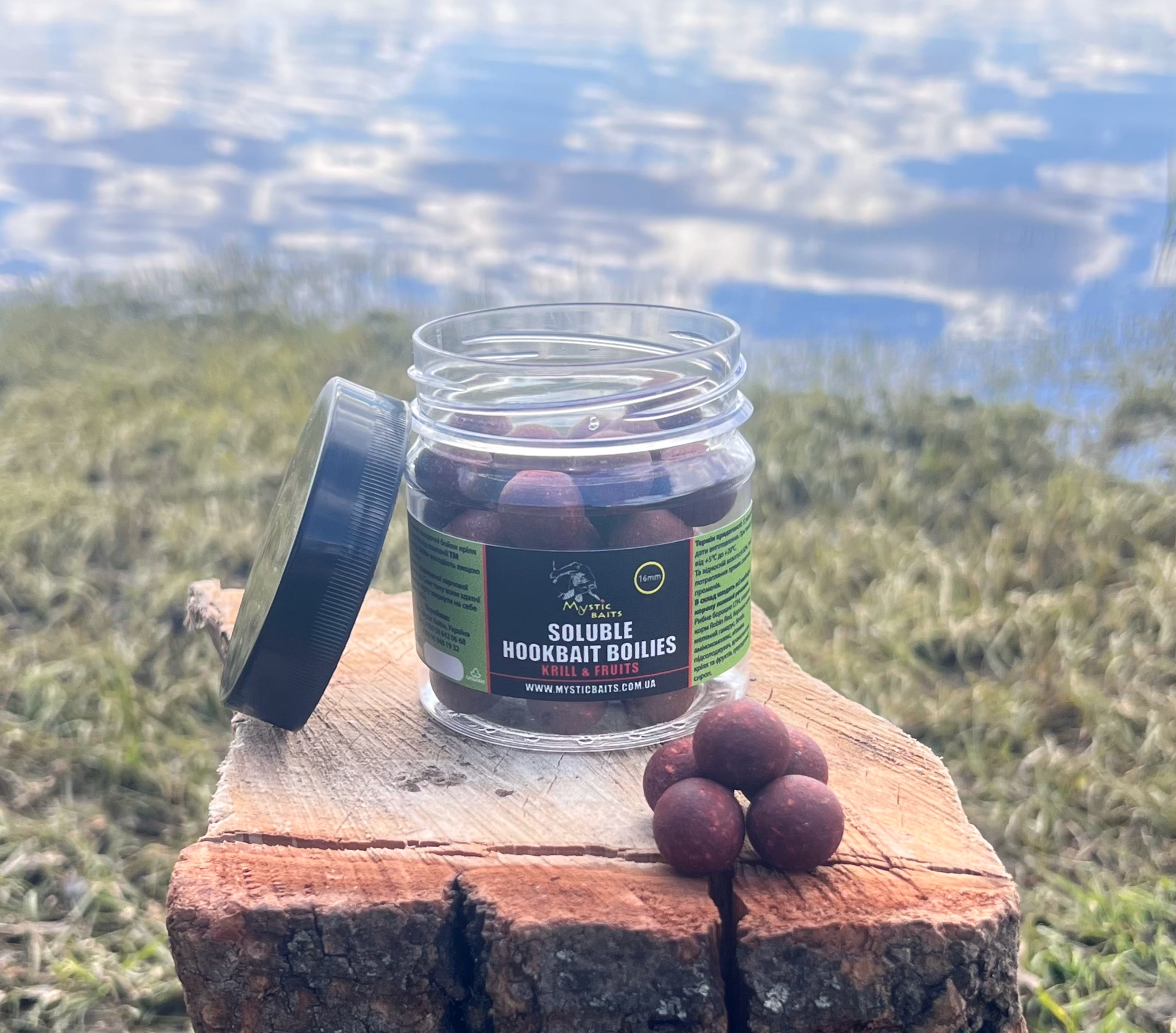 Розчинні бойли Krill & Fruits soluble hookbait boilies 16мм