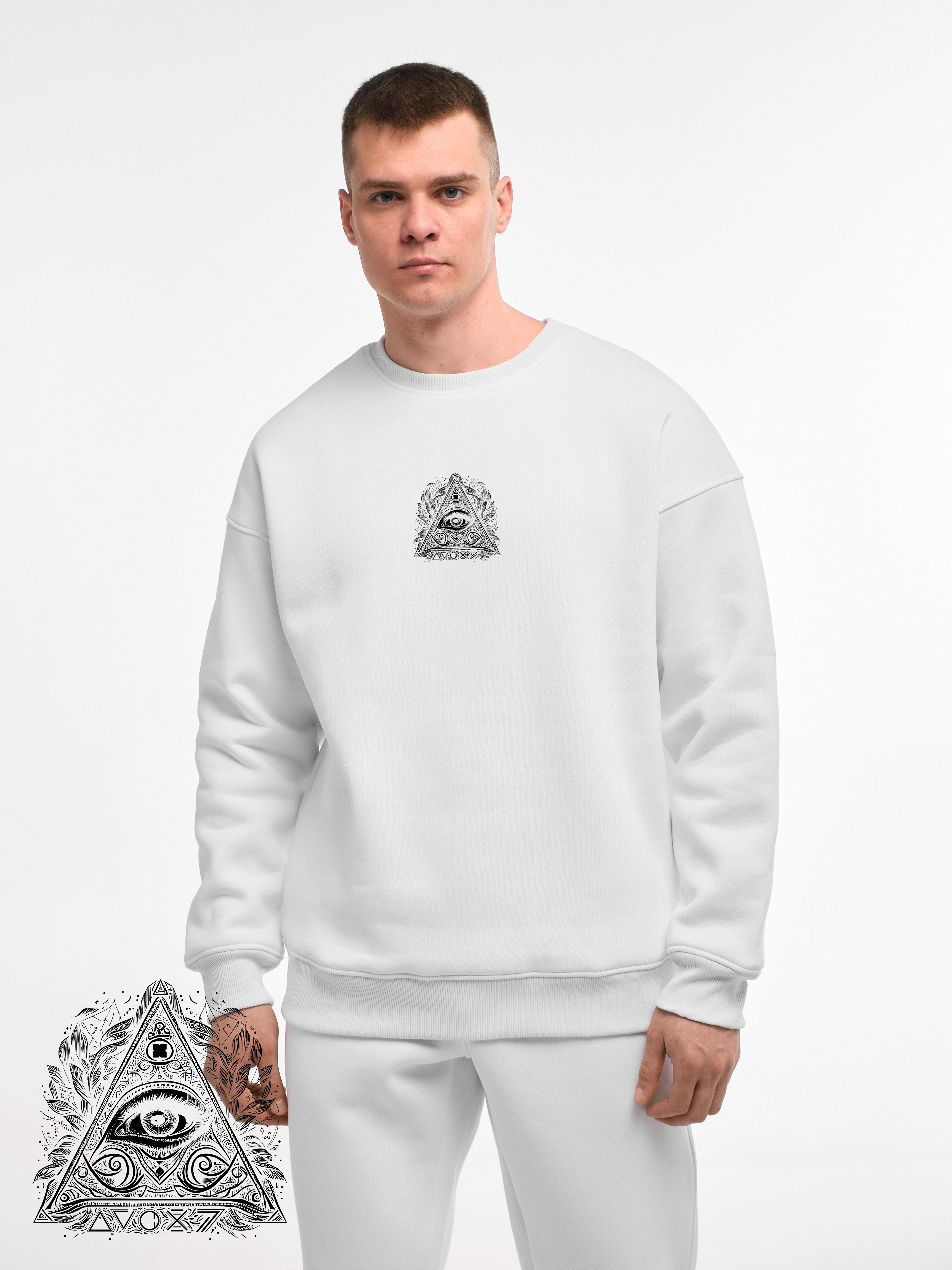 SWEATSHIRT "X-EYE" | WHITE EMOTION | XS1