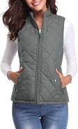 Women’s Cotton Vest With Stand Collar | Women Sleeveless Warm Jacket