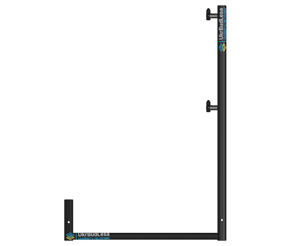 Стійка верхня проміжна L-подібна 0,8х1,15Н для будівельного рамного риштування Євростандарт