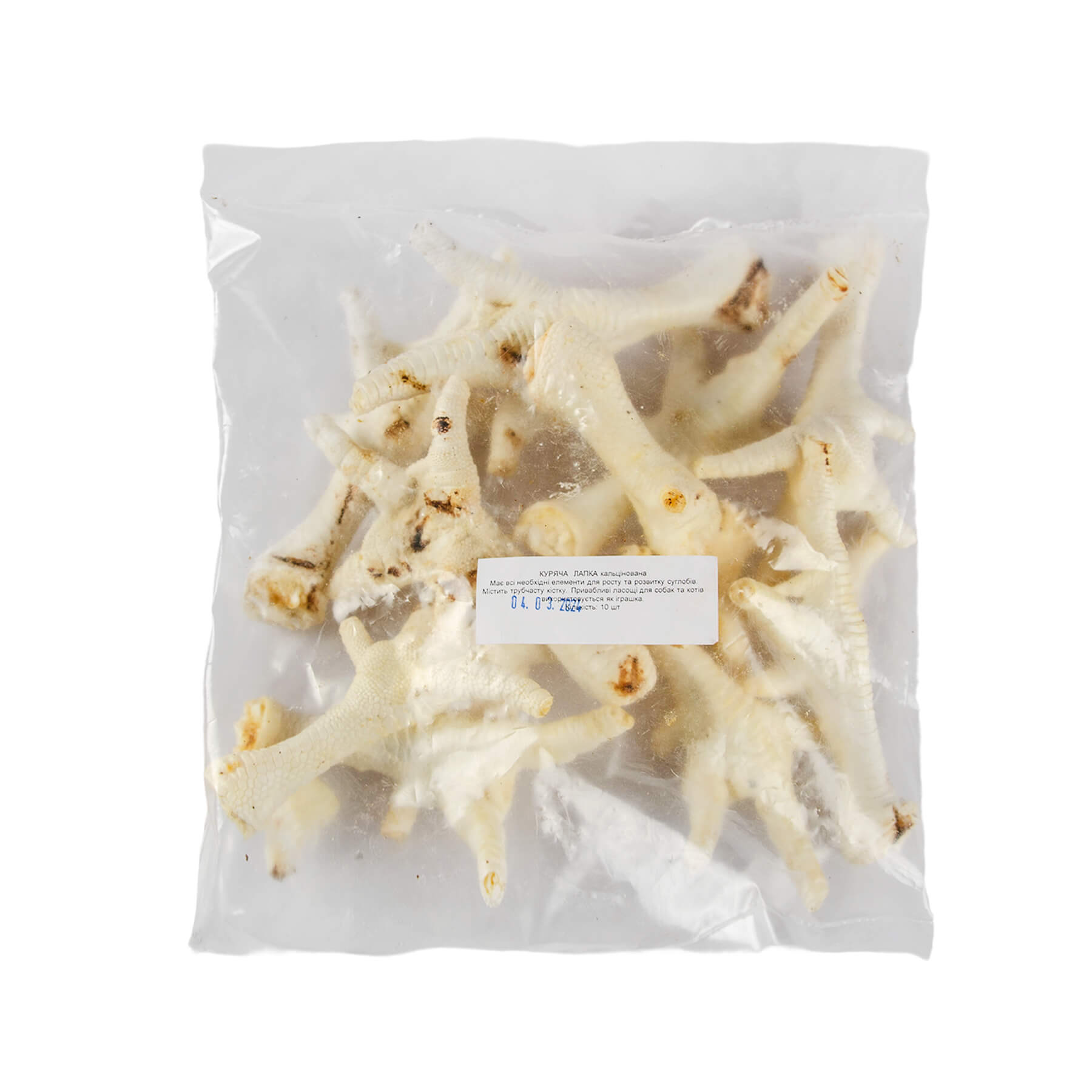 Ласощі Зоосет лапи курячі кальциновані 10 шт.